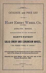 Cover of: Catalogue and price list of the Hart Emery Wheel Company, Hamilton, Canada by Hart Emery Wheel Co.