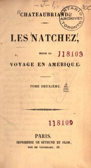 Cover of: Natchez, suivis du Voyage en Amérique
