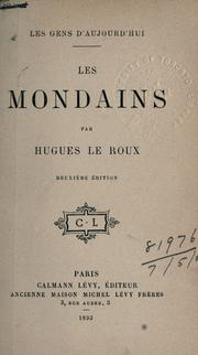 Cover of: mondains.