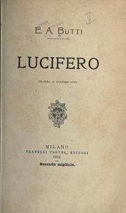 Cover of: Lucifero: dramma in quattro atti.