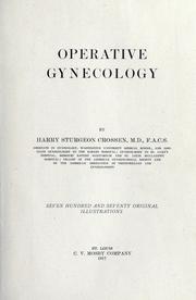 Cover of: Operative gynecology