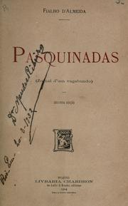 Cover of: Pasquinadas: jornal d'um vagabundo