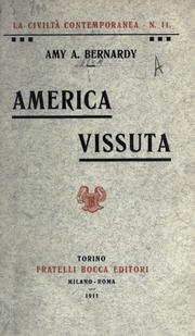 Cover of: America vissuta.