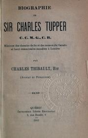 Cover of: Biographie de Sir Charles Tupper.