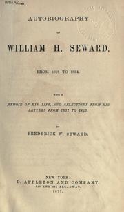 Cover of: Autobiography by William Henry Seward