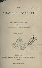 Cover of: The amateur poacher. by Richard Jefferies
