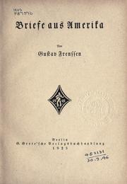 Cover of: Briefe aus Amerika.