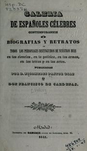 Cover of: Galeria de Españoles célebres contemporaneos by Nicomedes-Pastor Díaz