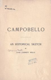 Cover of: Campobello: an historical sketch.