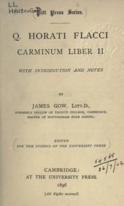 Cover of: Carminum liber II by Horace