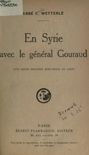 Cover of: En Syrie avec le général Gouraud.