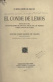 El conde de Lemos by Pardo Manuel de Villena, Alfonso de marqués de Rafal