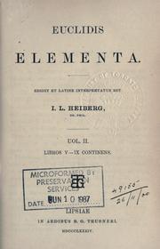 Cover of: Euclidis opera omnia