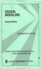 Cover of: Causal modeling by Herbert B. Asher