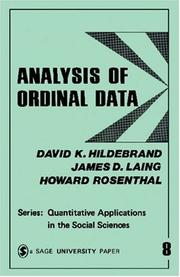 Cover of: Analysis of ordinal data
