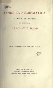 Cover of: Corolla numismatica, numismatic essays in honour of Barclay V. Head ... by 
