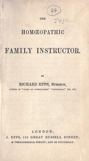 Cover of: The homoepathic family instructor