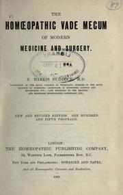 Cover of: homoeopathic vade mecum of modern medicine and surgery