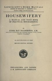 Cover of: Housewifery by Lydia Ray Balderston