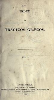 Cover of: Index in tragicos graecos. by 