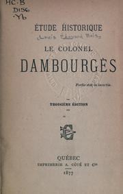 Le colonel Dambourgès by Louis-Edouard Bois