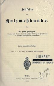 Cover of: Leitfaden der Holzmesskunde.