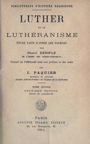 Cover of: Luther et le luthéranisme by Denifle, Heinrich