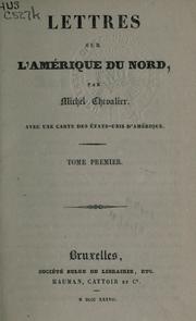 Lettres sur l'Amérique du Nord by Chevalier, Michel