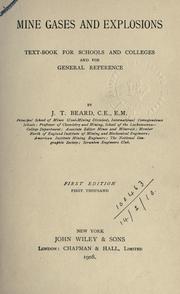 Cover of: Mine gases and explosions by James Thom Beard