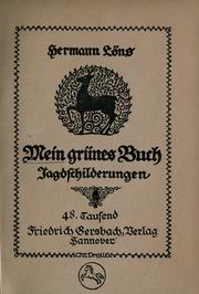 Cover of: Mein grünes Buch: Jagdschilderungen