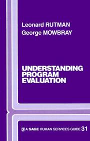 Cover of: Understanding program evaluation