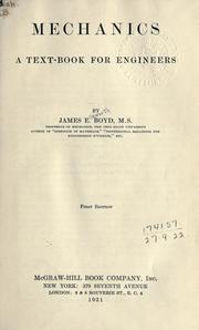 Cover of: Mechanics by James Ellsworth Boyd
