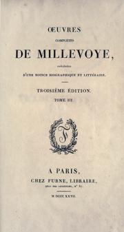 Cover of: OEuvres complètes. by Charles Hubert Millevoye