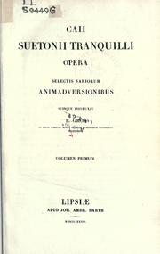 Cover of: Opera by Suetonius