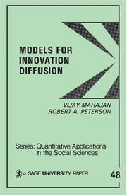 Cover of: Models for innovation diffusion