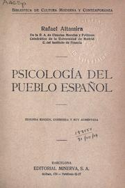 Cover of: Psicología del pueblo español. by Rafael Altamira