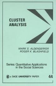 Cluster analysis by Mark S. Aldenderfer