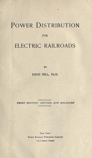Cover of: Power distribution for electric railroads