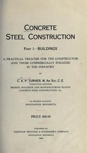 Cover of: Concrete steel construction.: pt. 1-