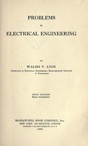 Cover of: Problems in electrical engineering | Waldo V. Lyon