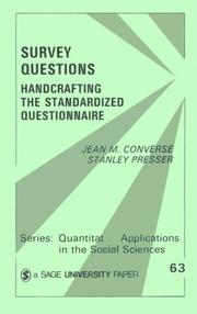 Cover of: Survey questions by Jean M. Converse