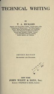 Cover of: Technical writing. by T. A. Rickard