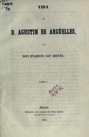 Cover of: Vida de D. Agustin de Argüelles.