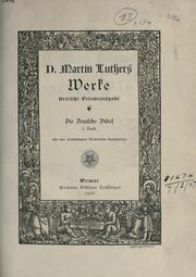 Cover of: Werke. by Martin Luther