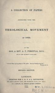 Cover of: A collection of papers connected with the theological movement of 1833.