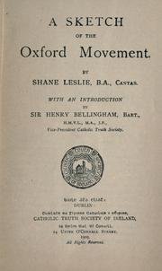 Cover of: A sketch of the Oxford Movement by Shane Leslie