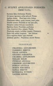 Cover of: Pincerna ex Terentio: in usum puerorum.
