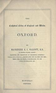Cover of: The cathedral cities of England and Wales : Oxford
