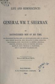 Cover of: Life and reminiscences of General Wm. T. Sherman by by distinguished men of his time.