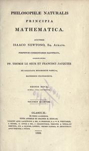 Cover of: Philosophiae naturalis principia mathematica. by 